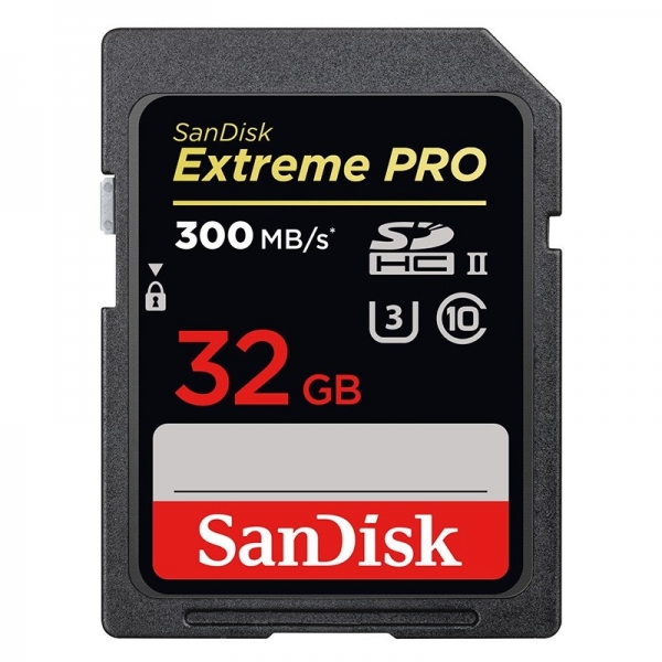 SANDISK SDHC EXREME PRO 32GB 300MB/s UHS-II U3